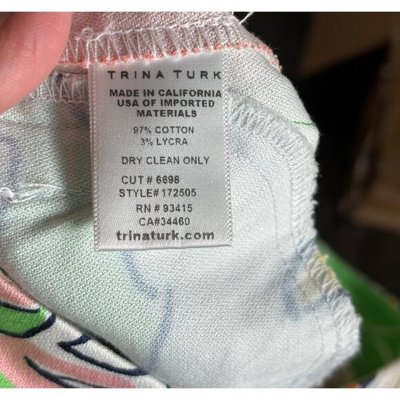 Trina Turk Women’s Floral Bermuda Shorts Multicolor Cotton Blend Summer Size 2 - Picture 12 of 13